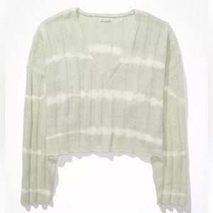 AMERICAN EAGLE tie-dye v-neck sweater